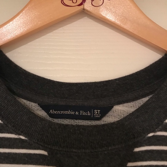 A&F | gray striped sweatshirt dress - Picture 5 of 6